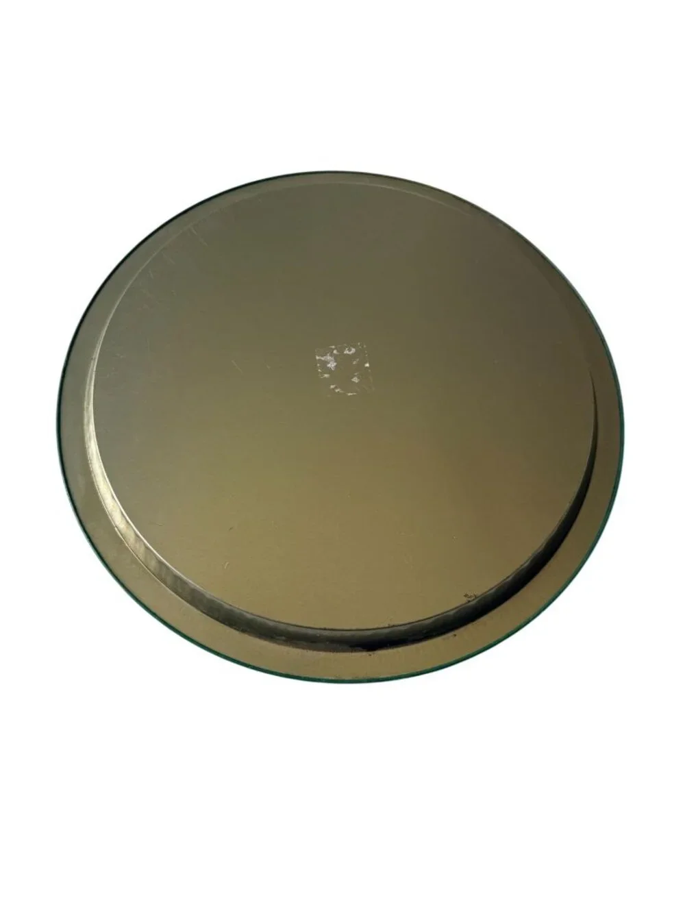 Vintage Poinsettia Christmas Metal Serving Tray Round 12